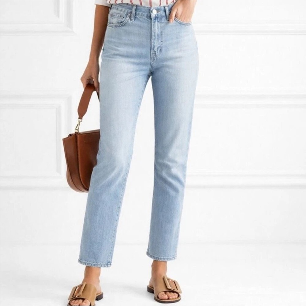 Madewell Light Blue High-Rise Straight Jeans